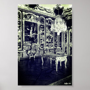 Antikes Wiener Schonbrunn Palais Vieux Laque Zimme Poster