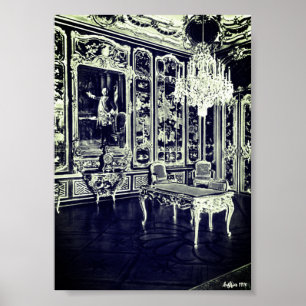 Antikes Wiener Schönbrunn Palais Vieux Laque Zimme Poster