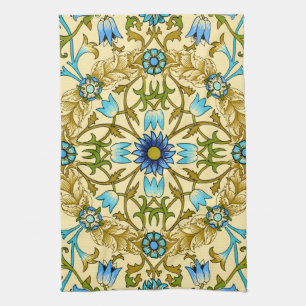 Antikes William Morris Blaues Gänseblümchen Blumen Geschirrtuch
