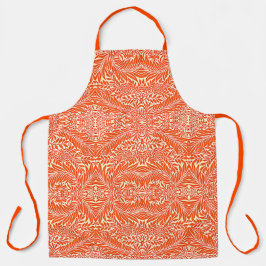 Antikes William Morris Blumendesign Weiß Orange Schürze