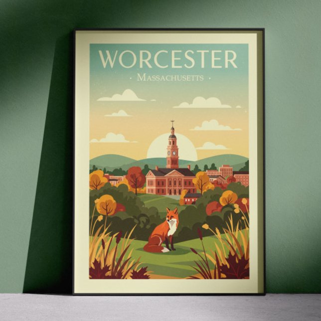 Antikes Worcester Massachusetts Poster (Von Creator hochgeladen)