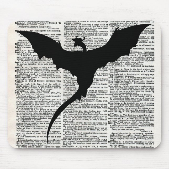 Antikes Wörterbuch Papier Drache Mittelalterlich Mousepad (Vorne)