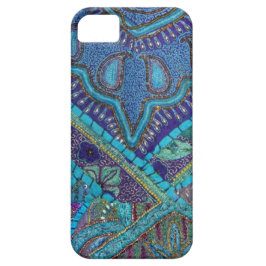 Antikes wulstiges gesticktes Patchwork-Gewebe iPhone 11 Hülle