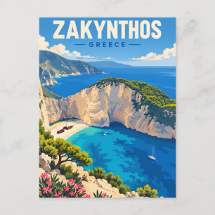 Antikes Zakynthos Griechenland Schiffswrack Strand Postkarte