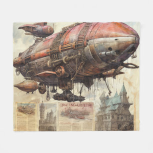 Antikes Zeppelin-Kupfer-Messing-Luftschiff Fleecedecke