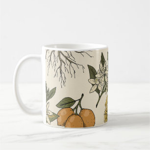 Antikes Zitronenmuster Kaffeetasse