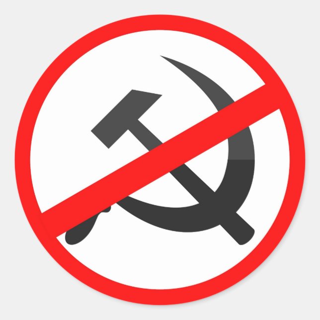 Antikommunismus Runder Aufkleber (Vorderseite)
