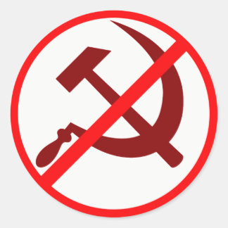 antikommunistisch runder aufkleber