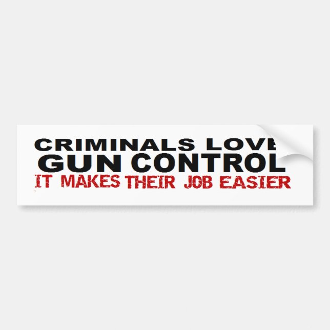 Antikriminelle Gewehr-Kontrolle Obama politisch Autoaufkleber (Vorne)