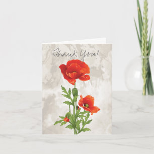 ANTIKROTE MOHNBLUMEN DANKE