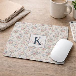 AntikRustikal Abgenutzt Romantischer Blumenstil au Mousepad