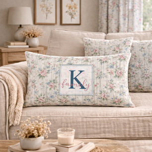 AntikRustikal Verspielter Shabby Chic Stil Blumen Lendenkissen