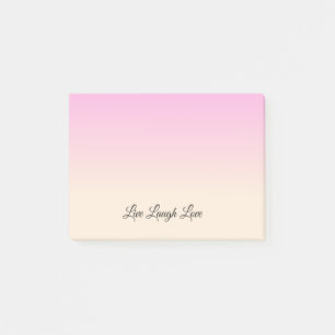 Antikweiß und Lavendelrosé Ombre-Farben Post-it Klebezettel
