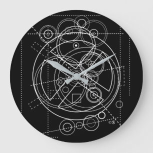 Antikythera-Mechanismus Zeichnend Große Wanduhr
