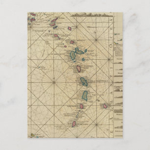 Antillen, Charibbeinseln Postkarte