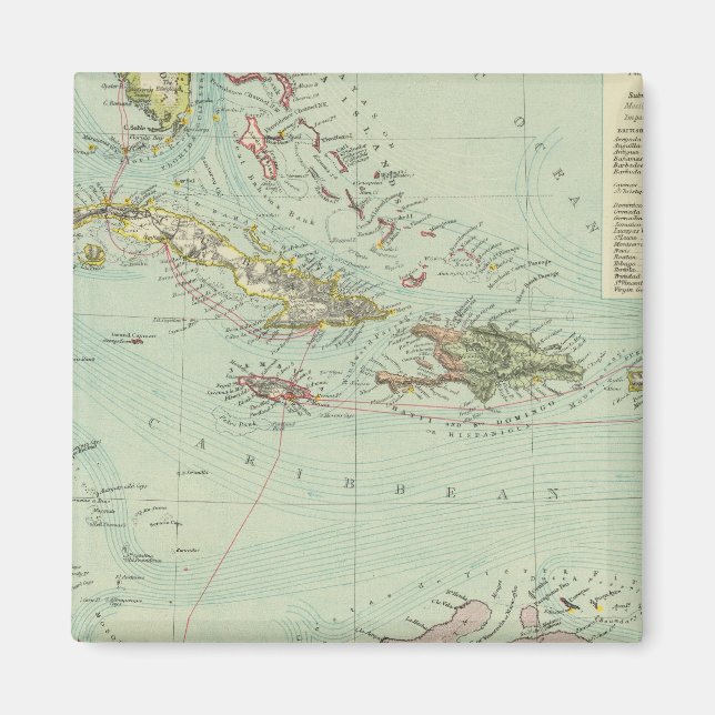 Antillen oder Westindien Magnet (Vorne)