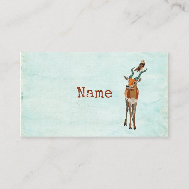 ANTILOPE u. EULE Visitenkarte (Rückseite)