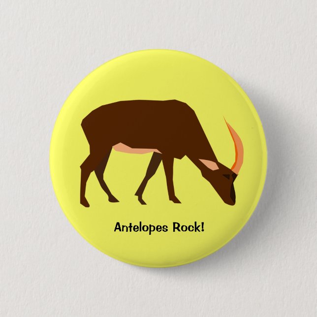 Antilopen-Knopf Button (Vorderseite)