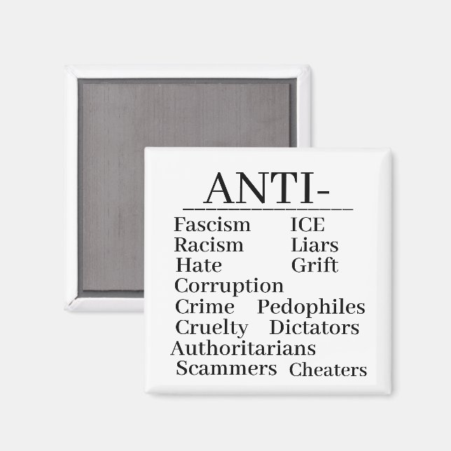 Antimagnet Magnet (Vorderseite/Rückseite)