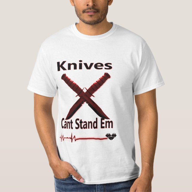 Antimesser Verbrechen-T-Shirt T-Shirt (Vorderseite)