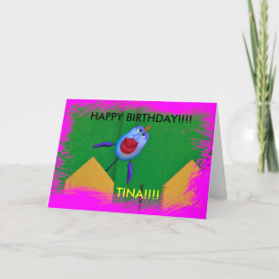 Antimulierter Fisch Nah BIRTHDAY CARD Karte