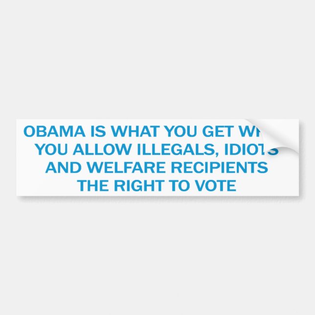 Antiobama-Autoaufkleber Autoaufkleber (Vorne)