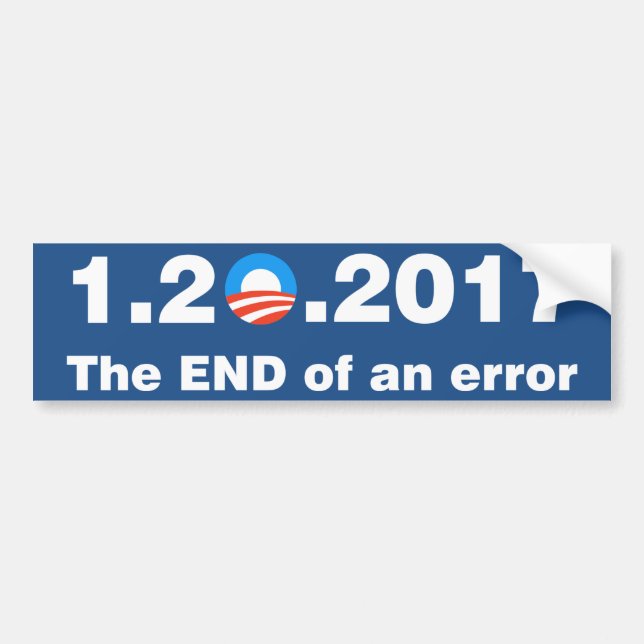 AntiObama das Ende eines Fehlers Autoaufkleber (Vorne)
