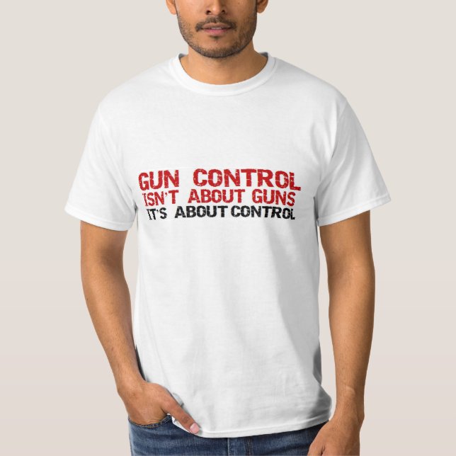 Antiobama-Gewehr über die Kontrolle politisch T-Shirt (Vorderseite)