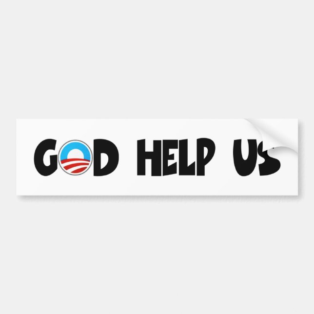 Antiobama-Gott helfen uns religiös Autoaufkleber (Vorne)