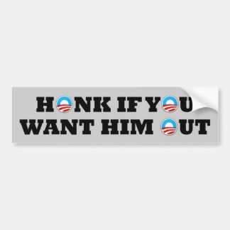 AntiObama "Honk wenn" Autoaufkleber