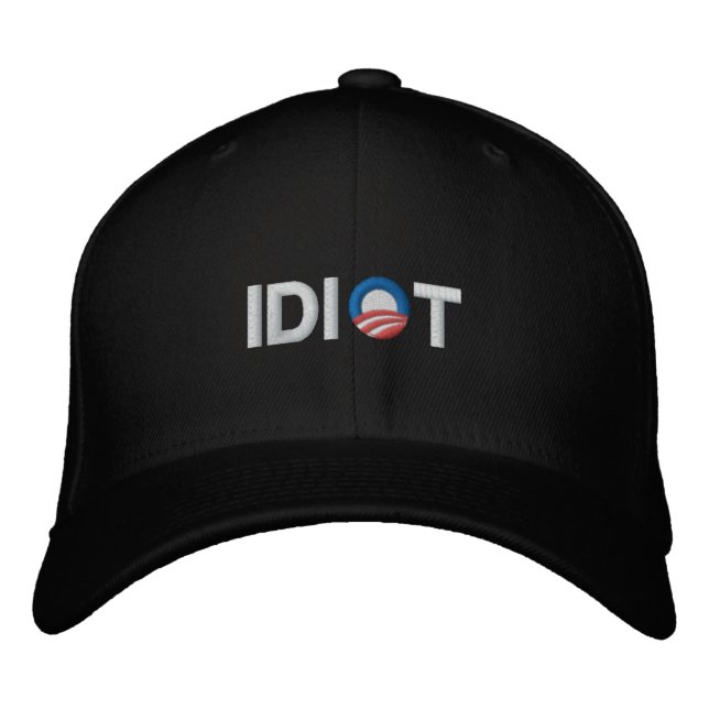 ANTIOBAMA - IDIOT BESTICKTE KAPPE (Vorderseite)