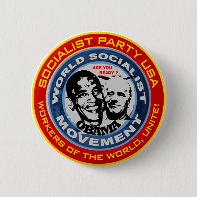 Antiobama-Sozialist jugate Button (Vorderseite)