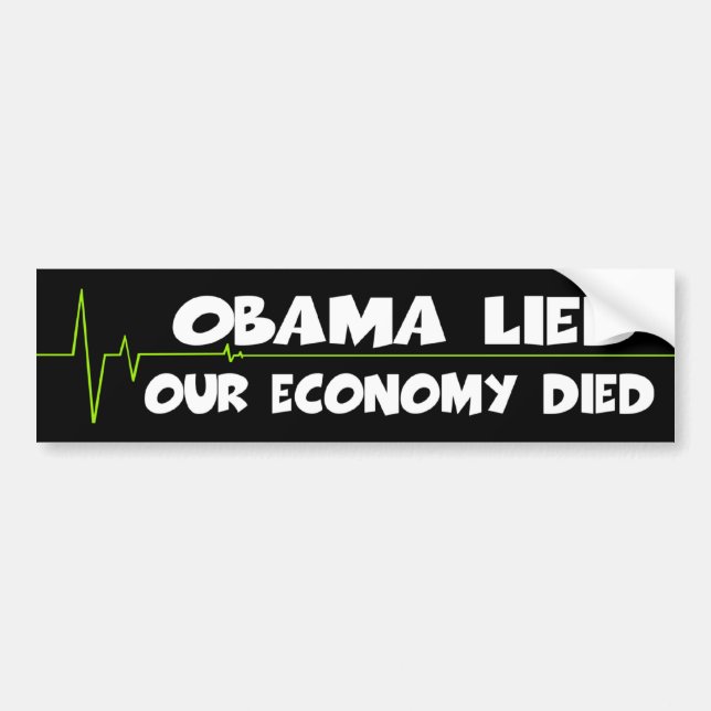 Antiobama-Wirtschafts-Autoaufkleber Autoaufkleber (Vorne)