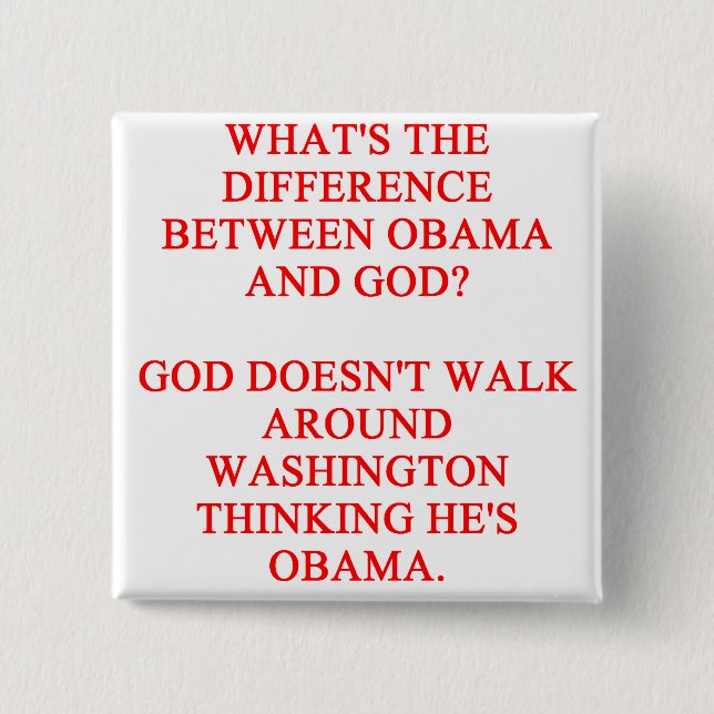 Antiobama-Witz Button (Vorderseite)