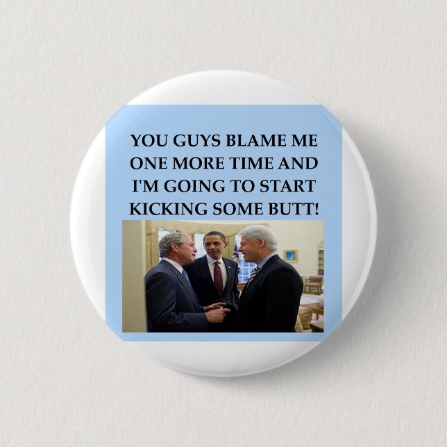 Antiobama Witz Georges w Busch Button (Vorderseite)