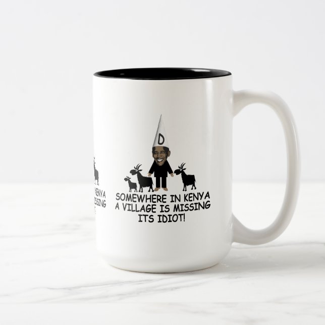 AntiObama Zweifarbige Tasse (Rechts)