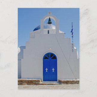 Antiparos Blue and White Chapel Postkarte