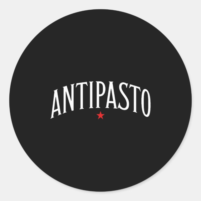 Antipasto, Italian Food Lover Foodie  Runder Aufkleber (Vorderseite)