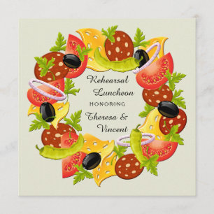 Antipasto-Kranz-Mittagessen-Einladung Einladung
