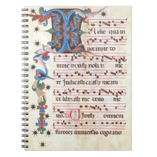 Antiphon Gregoriant Chant Mittelalterliches Manusk Notizblock