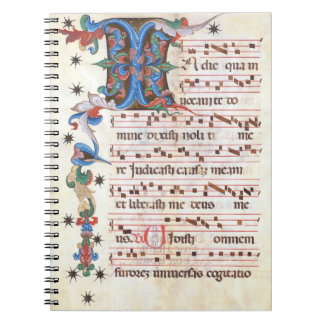 Antiphon Gregoriant Chant Mittelalterliches Manusk Notizblock