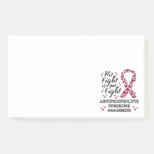 Antiphospholipid-Syndrom Bewusstsein, sein Kampf i Post-it Klebezettel