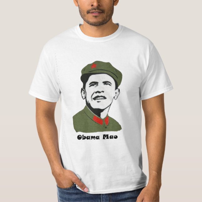 Antipolitik-T-Shirt Konservativer Obama Mao T-Shirt (Vorderseite)
