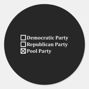 Antipolitische Demokratische Republikanische Poolp Runder Aufkleber