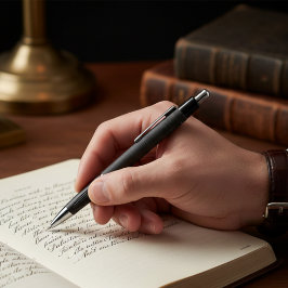 Antiquarian Black Obsidian Kugelschreiber