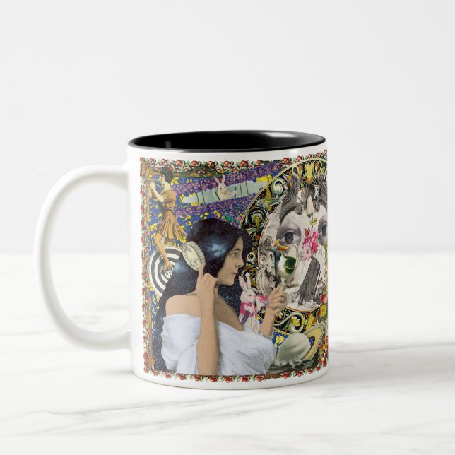 Antiquariäre Imaginarium Collage Tasse Zwei-Tone (Links)