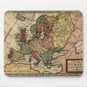 Antiquariat 1721 Karte Europas von Herman Moll Mousepad