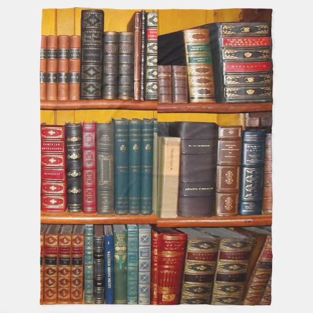 Antiquarische Bücher Fleece-Decke Fleecedecke (Vorderseite)