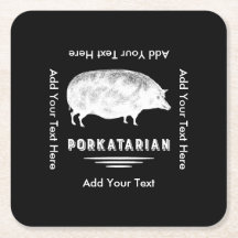 Antiquarischer Schweinespeckliebhaber Porkatarian 