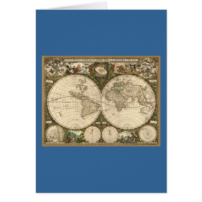 Antique 1660 World Map by Frederick de Wit (Vorne)